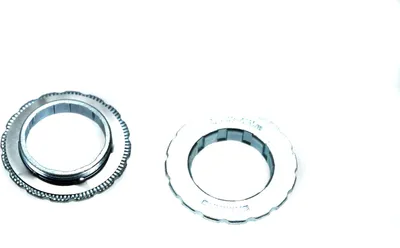 Produktbild von 2 Stück Verschlussring SHIMANO Centerlock Ring Rotor 26,5mm Achsen 15/20 silber