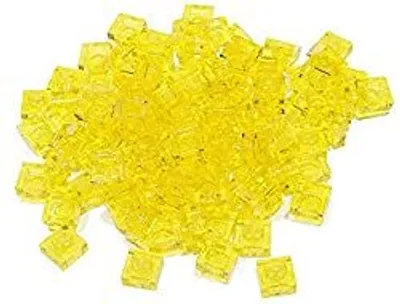Zdjęcie produktu dla LEGO: 100 trans-żółtych płytek 1x1