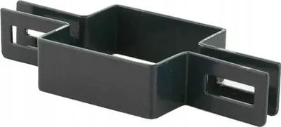 Produktbild von LogistSystem - Mittelschelle rechteckig 60x40mm - Anthrazit - Zaunschelle für Zaunpfosten - Befestigung von Gitterstabmatten - Zaunschellen - Schelle - Strebenschelle - Pfostenschelle