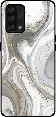 Produktbild von Smartphonica Handyhülle passend für Oppo A74 4G mit Marmor  aufdruck - TPU-Rückseite Fall Marmor-Design - Silber