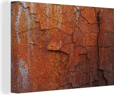 Produktbild von OneMillionCanvasses® - Leinwandbilder - 150x100 cm, Eisen - Rost - Industriell, Wandbilder Kunstdruck Wanddekoration - Foto auf Leinwand - Gemälde auf Holzrahmen
