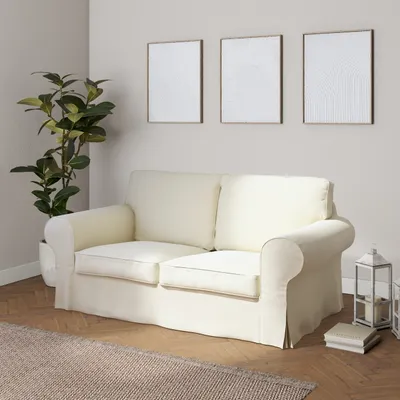 Produktbild von Dekoria Bezug für Ektorp 2-Sitzer Sofa nicht ausklappbar, altweiß, Sofabezug für Ektorp 2-Sitzer nicht ausklappbar