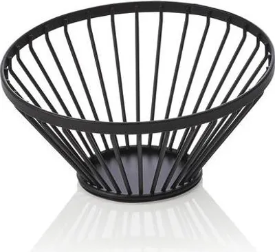 Produktbild von 8x Buffetkorb, Ø 15 cm, Höhe 7,5 cm, schwarz pulverbeschichtet, Metall