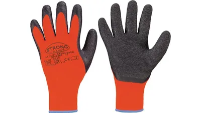 Produktbild von STRONGHAND Kälteschutzhandschuhe Rasmussen orange / schwarz EN 388 EN 511 PSA II Gr. 9 - 0240-09H