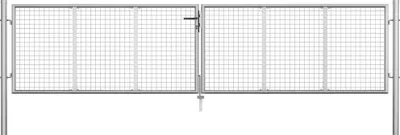 Obrázek produktu pro Zahradní branka pozinkovaná ocel 400 x 75 cm stříbrná