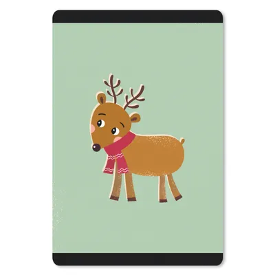 Produktbild von MuchoWow® Mauspad Mousepad Rentier - Weihnachten - Winter - Grün 40x60 cm - Mousepads - Maus Mat - Pad - Mausunterlage - Schreibtisch Accesoire