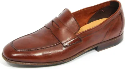 Produktbild von G4514 mocassino uomo GREEN GEORGE brown leather loafer shoe man