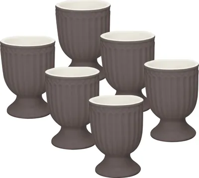 Produktbild von Greengate Alice Eierbecher dark chocolate 6,5 cm Set6