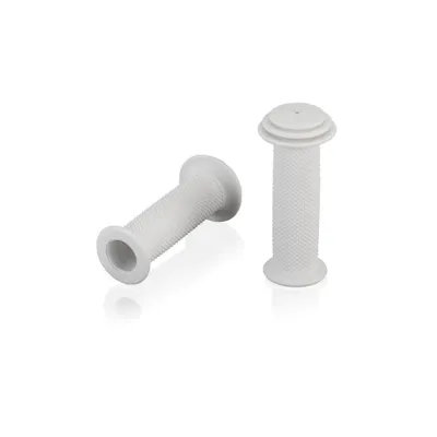 Produktbild von XLC GR-G19 Kindergriffe mit Prallschutz, Noppen, 100 mm, Ø 22 mm, weiß (1 Paar)