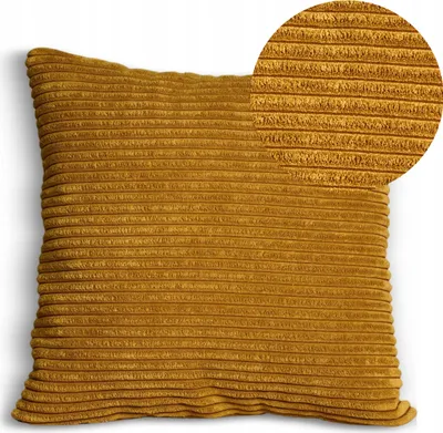 Produktbild von Geronimo | Dekokissen - Gelb - 40x40 cm - Cordkissen - Maschinenwaschbar - Abnehmbarer Bezug - Antiallergisch