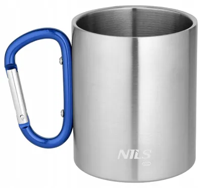 Produktbild von Nils Camp NC17110 Edelstahlbecher mit Karabiner, 300ml