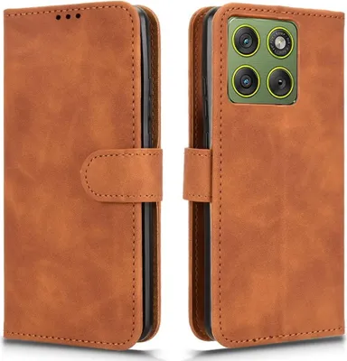 Produktbild von Motorola Edge 70 Hülle - Coverup Klapphülle - Braun