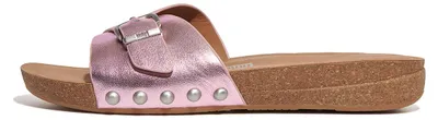 Produktbild von FitFlop Iqushion Adjustable Buckle Metallic-Leather Slides PURPLE 37