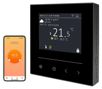 Obrázok produktu pre Inteligentný termostat pre vodu, podlahové kúrenie a ohrievač, s Wi-Fi pripojením, digitálne programovateľný