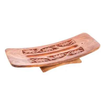 Produktbild von Räucherstäbchenhalter - Blätter superbreit aus Holz