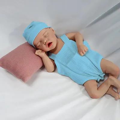 Obrázek produktu pro Realistická panenka typu "reborn" – 17,52 palců – Celotělová silikonová konstrukce – Realistický design kojence