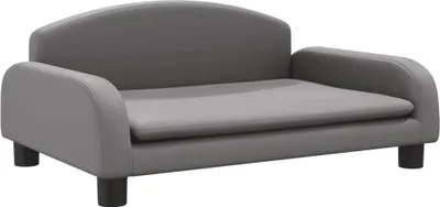 Produktbild von vidaXL Hundebett Grau 70x45x30 cm Kunstleder