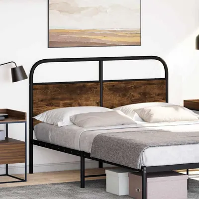 Produktbild von vidaXL Ersatz-Kopfteil Räuchereiche 120 cm Stahl und Holzwerkstoff