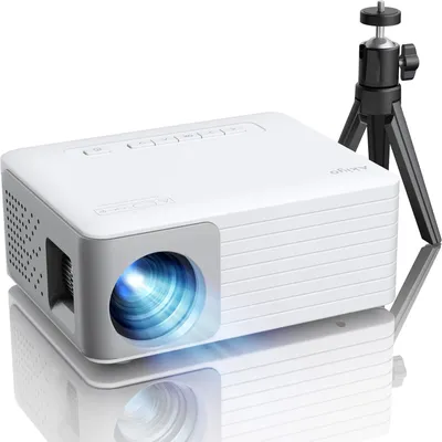 Produktbild von Beamer Full HD 1080P Unterstützt, AKIYO O1 Video Beamer für Handy Phone, Geschenke für Kinder, Heimkino Projektor Kompatibel mit Smartphone HDMI USB