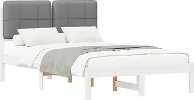 Obrázek produktu pro Rám postele s čalouněným čelem s čelo Světle šedá 120 x 200 cm