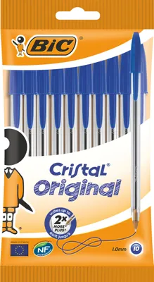 Zdjęcie produktu dla BIC Cristal® Original długopis niebieski pouch 10 szt.