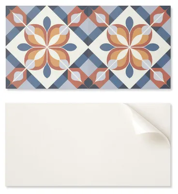 Produktbild von Selbstklebende Wandfliesen für das Wohnzimmer, geometrisches Blumenmuster, 6 x 60 x 30 cm