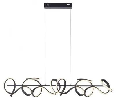 Produktbild von LED Hängeleuchte, schwarz, Dimmer, geschwungen, L 99 cm