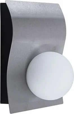 Produktbild von LED Außen Wandlampe, IP44, Edelstahl Glas, 7,5W 2700K, H 24,1cm