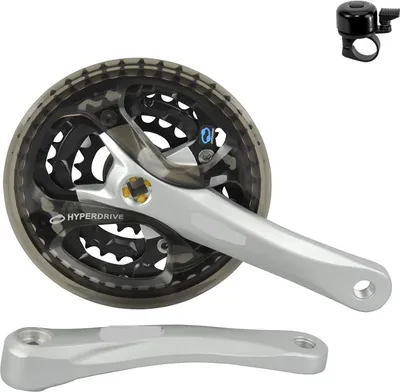 Produktbild von Shimano Kurbelgarnitur ACERA Silber FC-M361-C888CS 48/38/28 inkl. Fahrradklingel