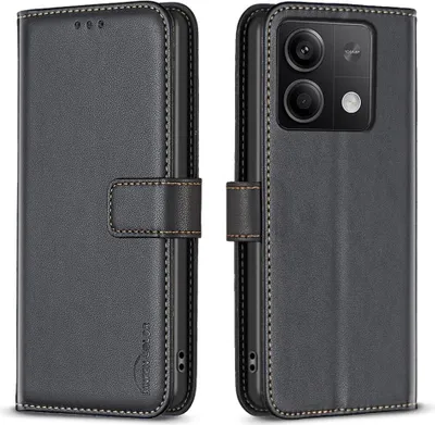 Produktbild von Xiaomi Redmi Note 13 4G Hülle - BINFEN Klapphülle - Schwarz