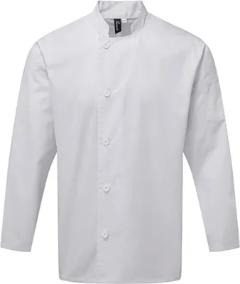 Produktbild von Premier Workwear PR901 | Kochjacke Essential Long Sleeve Chefs Jacket - Farbe: White - Größe: XXL