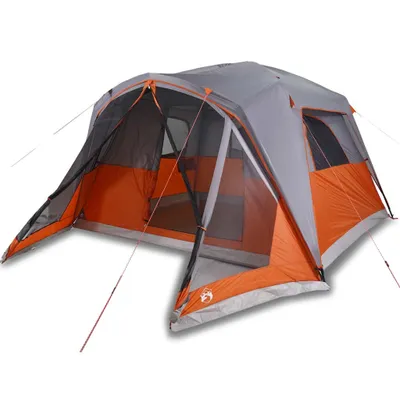 Immagine prodotto di Tenda da Famiglia con Portico per 6 Persone Grigio e Arancione