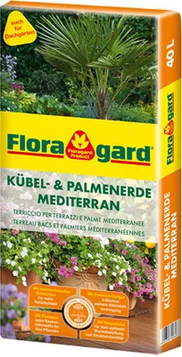 Produktbild von Kübelpflanzenerde Mediterran Floragard 40 L mit 40 Vol. % gebrochenem Blähton