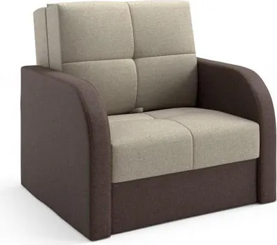 Produktbild von LIKMA Togo 1-Sitzer Sofa Dunkelbeige/Braun mit Schlaffunktion 105x90x100 cm Moderne Wohnzimmer Schlafcouch Stoff Inari