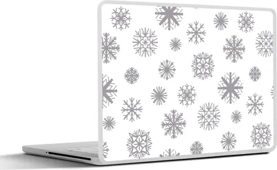 Produktbild von MuchoWow® Laptop Aufkleber Sticker Cover Schneeflocke - Design - Winter 40x30 cm - Laptop Dekoration - Selbstklebend