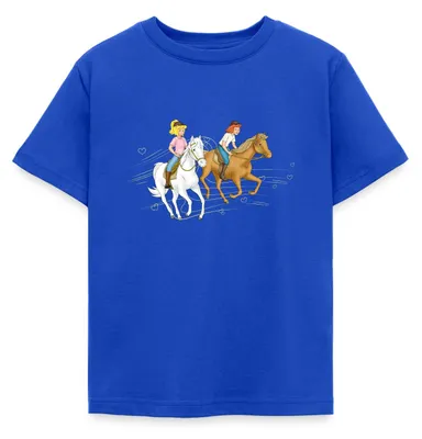 Produktbild von Spreadshirt Bibi Und Tina Ausritt Mit Amadeus Und Sabrina Kinder T-Shirt, 98/104 (3-4 Jahre), Royalblau