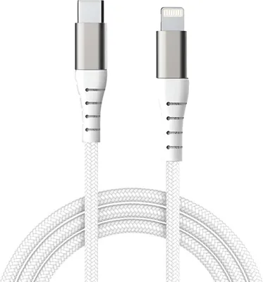 Obrázok produktu pre Force Power, zosilnený kábel USB-C/Lightning 3 m - 3 A, biely
