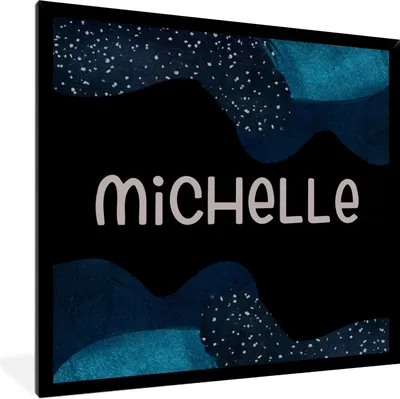 Produktbild von MuchoWow® Gerahmtes Poster Michelle - Pastell - Mädchen 40x40 cm - Poster mit Schwarzem Bilderrahmen Wandposter Rahmen Foto Bilder - Mit Rahmen - Wanddekoration Schlafzimmer