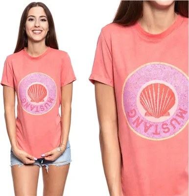 Produktbild von MUSTANG Damen, T-Shirt ALINA C PRINT, S, Rosa, sport, tshirt, shirt