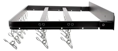 Produktbild von Wäscheständer mit 26 Clips Faltbarer Socken- und Unterwäschetrockner aus Aluminium Wandmontage ohne Bohren Vielseitig für Balkon und Innenbereich
