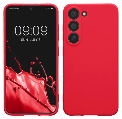 Produktbild von kwmobile Handyhülle für Samsung Galaxy S23 Hülle - weiches Handy Silikon Case - Schutzhülle Cover - Neon Pink