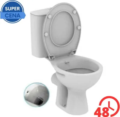 Immagine prodotto di Compattatore per bidet / scarico orizzontale + sedile , bianco W835301 VIDIMA