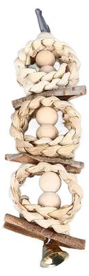Produktbild von Papageien-Kauspielzeug, sicherer Maisschalenkäfig, interessanter Angstabbau, zum Aufhängen für Vögel, Hamster, Kaninchen, Schnur