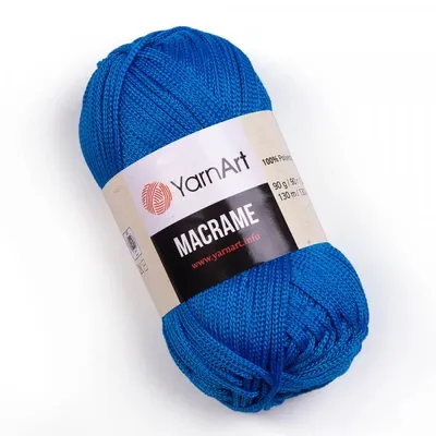 Obrázek produktu pro YarnArt Macrame příze 90 g / 90 m - barva 139 modrá - makramé příze