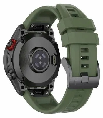 Produktbild von By Qubix Silikon Sportarmband - Heeresgrün - passend für Garmin Forerunner 745 / 935 / 945 / 955 / 965