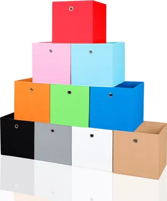 Produktbild von Aufbewahrungsbox Faltbox Faltkiste Regalkorb Regalkiste Regalbox Spielkiste Staubox Korb, Farbe:Blau, Menge:1 Stück