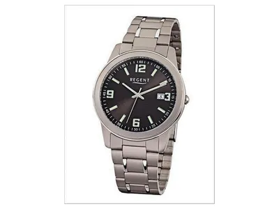 Produktbild von Regent Herrenuhr F841 – Titan, Zifferblatt schwarz