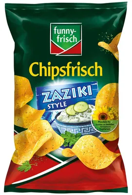 Obrázek produktu pro funny frisch Chipsfrisch Zaziki Style vegetariánský bezlepkový 150g