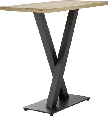 Produktbild von Bartisch >Duke< in Eiche, schwarz, Massivholz, Metall - 120x104x60cm (BxHxT)