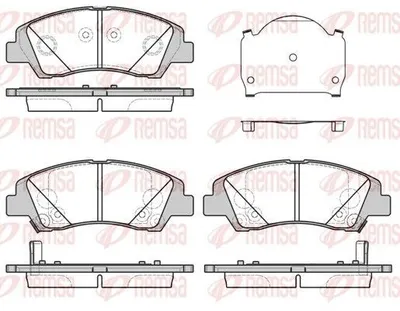 Produktbild von REMSA Bremsbeläge Satz Vorne Bremsklötze für HYUNDAI i10 (IA) 1583.02